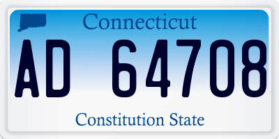 CT license plate AD64708
