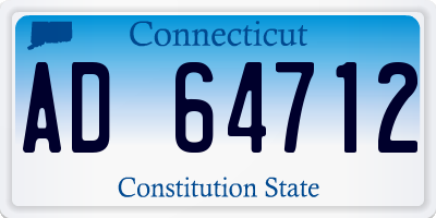 CT license plate AD64712