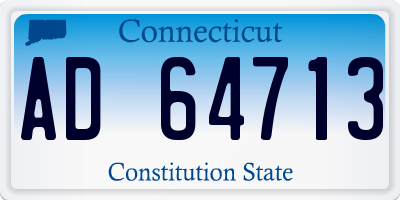 CT license plate AD64713