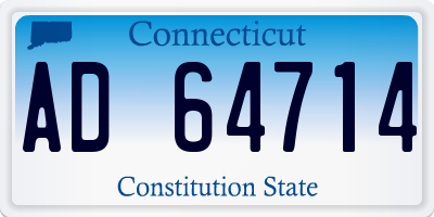 CT license plate AD64714