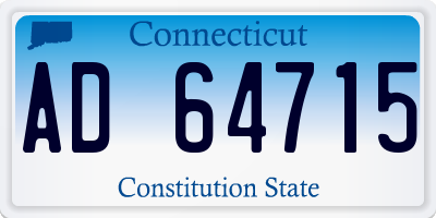 CT license plate AD64715