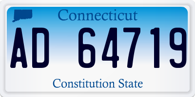 CT license plate AD64719