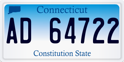 CT license plate AD64722