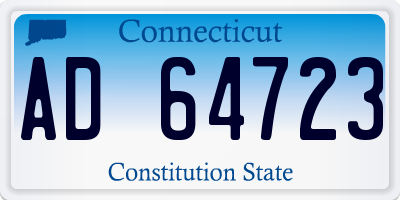 CT license plate AD64723