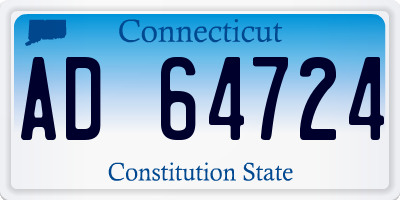 CT license plate AD64724