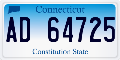 CT license plate AD64725