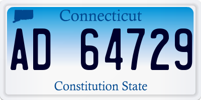 CT license plate AD64729