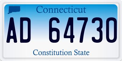 CT license plate AD64730