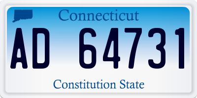 CT license plate AD64731