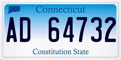 CT license plate AD64732