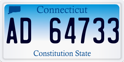 CT license plate AD64733