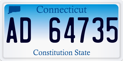 CT license plate AD64735