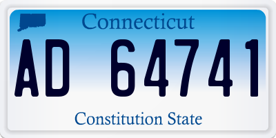 CT license plate AD64741