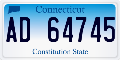 CT license plate AD64745