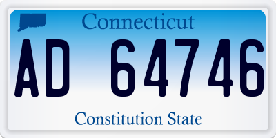 CT license plate AD64746