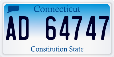 CT license plate AD64747