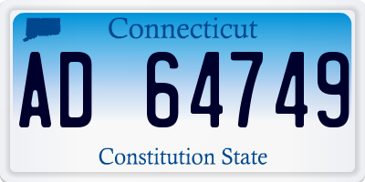 CT license plate AD64749