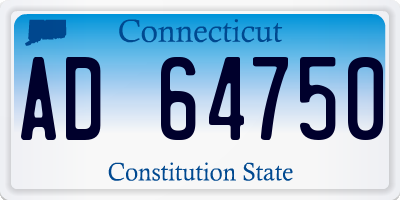 CT license plate AD64750