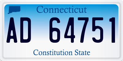 CT license plate AD64751