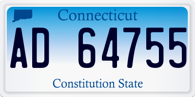CT license plate AD64755