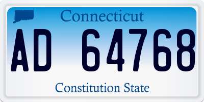 CT license plate AD64768
