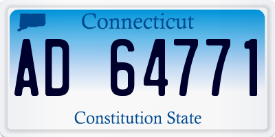 CT license plate AD64771
