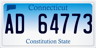CT license plate AD64773