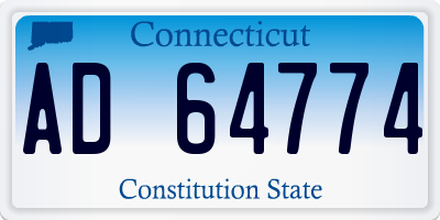 CT license plate AD64774