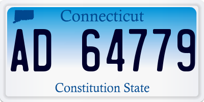 CT license plate AD64779