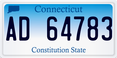 CT license plate AD64783