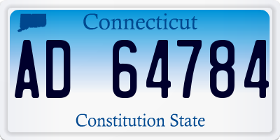 CT license plate AD64784