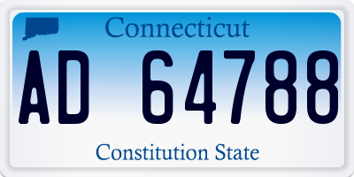 CT license plate AD64788