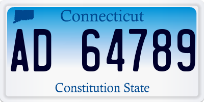 CT license plate AD64789