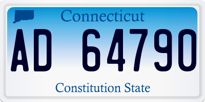 CT license plate AD64790