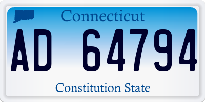 CT license plate AD64794