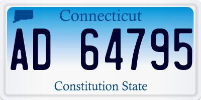 CT license plate AD64795