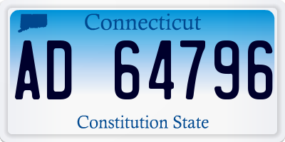 CT license plate AD64796