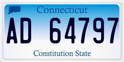 CT license plate AD64797