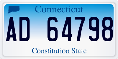CT license plate AD64798
