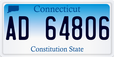 CT license plate AD64806