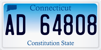 CT license plate AD64808
