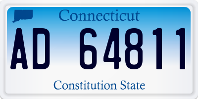 CT license plate AD64811