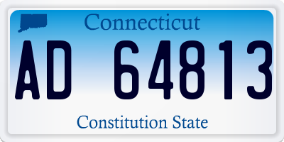 CT license plate AD64813