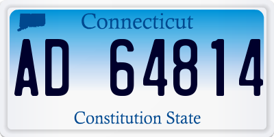CT license plate AD64814