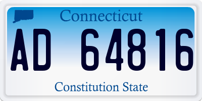 CT license plate AD64816