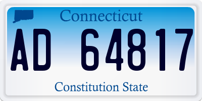 CT license plate AD64817