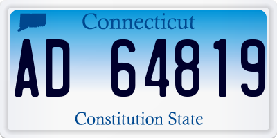 CT license plate AD64819