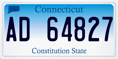 CT license plate AD64827