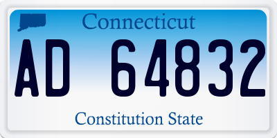 CT license plate AD64832