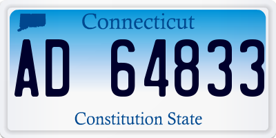 CT license plate AD64833